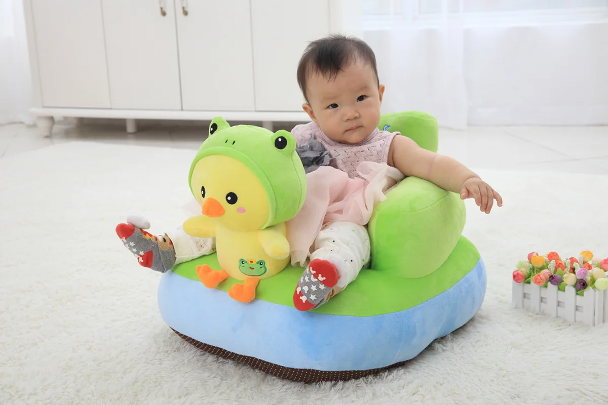 Kawaii детские сиденья игрушки мягкие банные халаты в виде животных для маленьких диван плюшевые Детское Кресло детская назад Поддержка стульчик для кормления учиться сидеть с единорогом из плюша