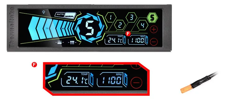 Thermaltake Commander FT Сенсорная панель автоматический контроллер вентилятора сенсорная панель управления скоростью