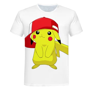 

2020 Summer Fashion Children's Cute t-shirt 3D Printed Anime Pokémon Men's and Women's Clothing Children's Casual Tops