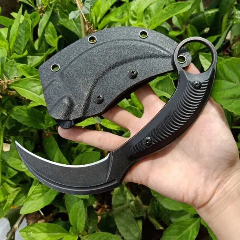 HS инструменты охотничий коготь нож Тактический karambit Кемпинг Открытый выживания фиксированные ножи K оболочка Портативный Спасательный G10 резак EDC инструмент