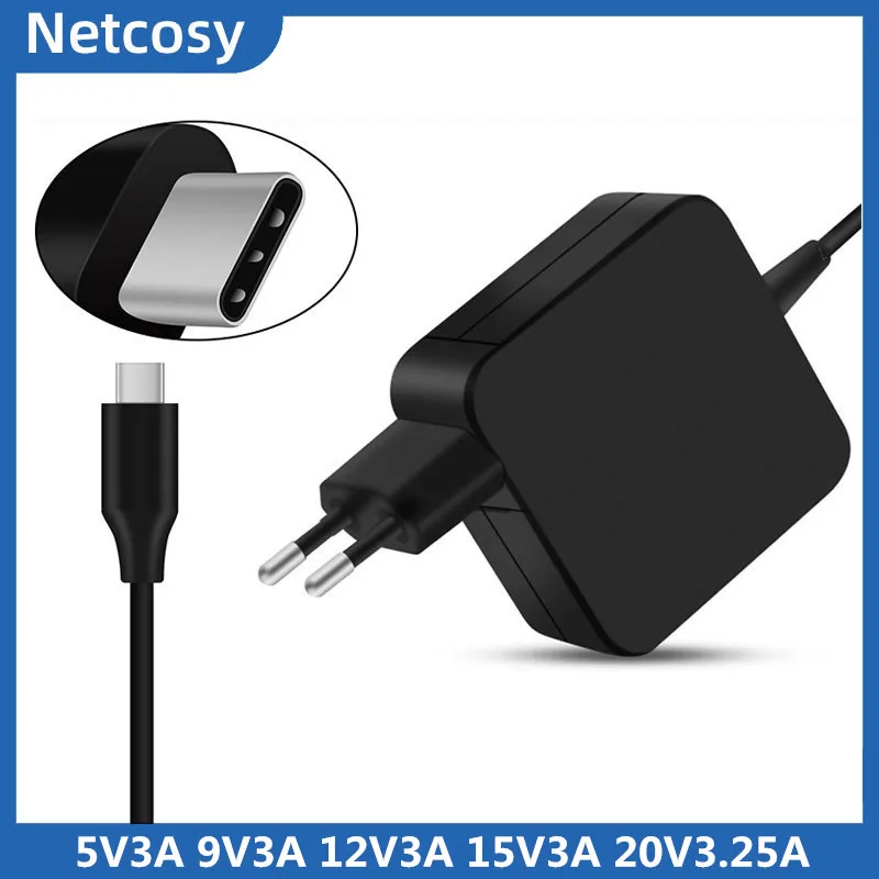 65 Вт 5V3A 9V3A 12V3A 15V3A 20V3. 25A usb type-C адаптер переменного тока зарядное устройство для MacBook/для Dell/для Xiaomi/для huawei/Для lenovo