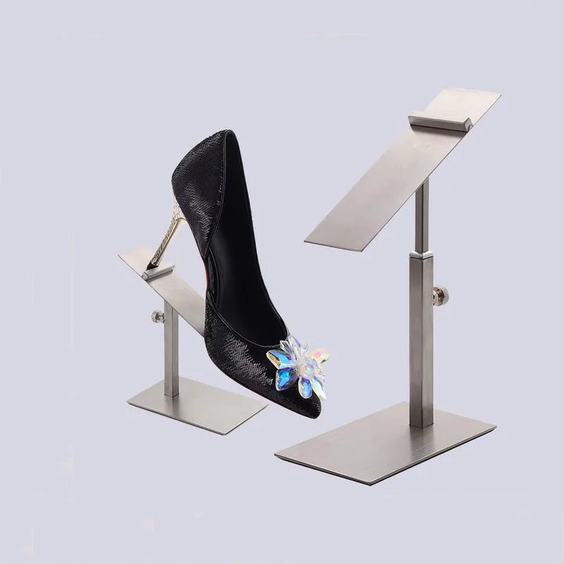 Hoge kwaliteit roestvrij staal schoen display stand rack verstelbare  vrouwen sandalen houder hoge hak plank Mannen lederen schoen rack -  AliExpress Huis \u0026 Tuin