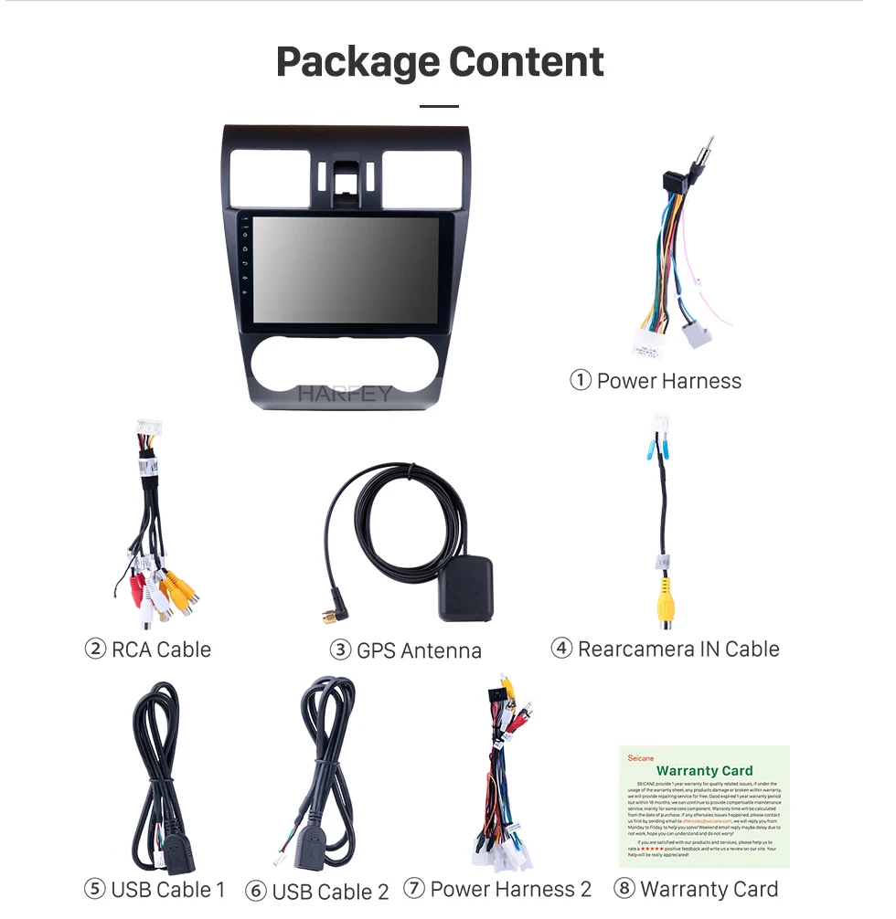 Excellent Harfey 9" IPS Screen Android 8.1 ROM 32GB RAM 2GB  2Din Car Radio For Subaru Forester 2014 2015 2016 GPS Navi Unit high version 20