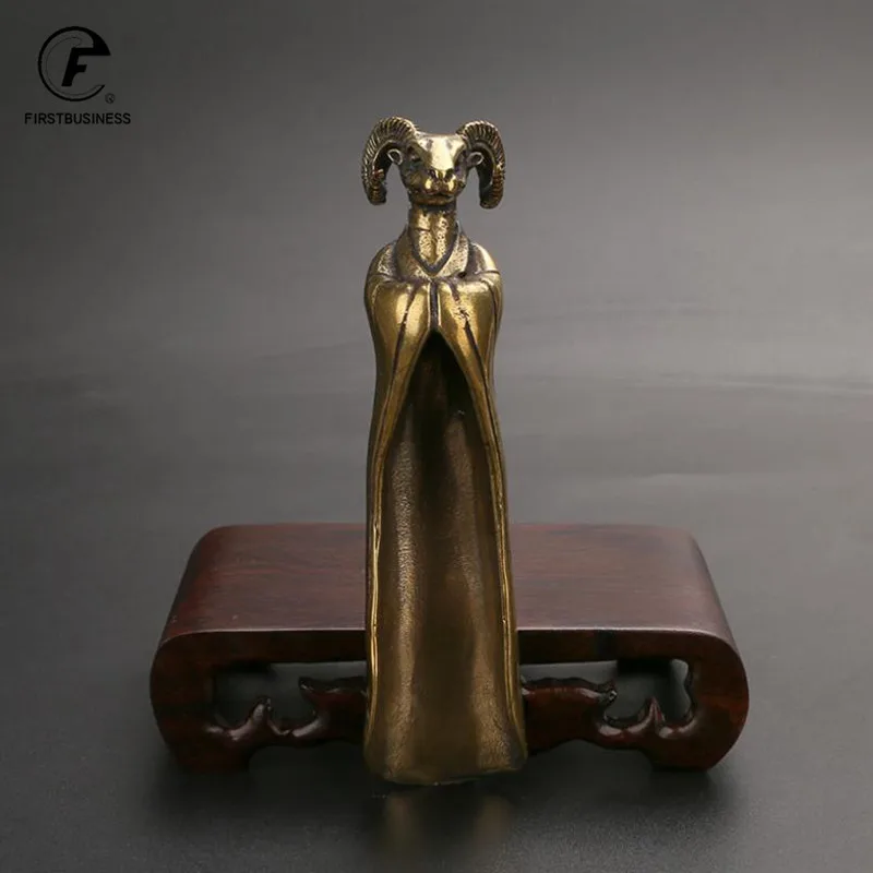 Description Picture 2 of itemNEWEST Tea Scoops Shovel Brass Copper Goat Head Khazra Coffee Black Tea Spoon Powder Teaspoon Teaware Tea Ceremony Ice Cream