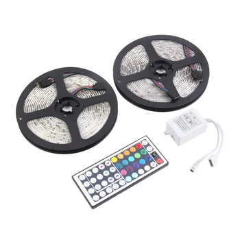 

1 set 2x5 meter/1 roll 2017 Professinal 600 LEDs 3528 SMD RGB Long Service Time LED Super Brightness Flexible Light Strip DC 12V