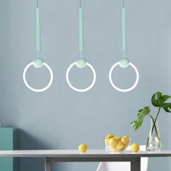 

Nordic LED Pendant Lights Modern Glass Ring Pendant Lamp Living Room Light Fixtures Dining Room Bedroom Decor Lighting Luminaria