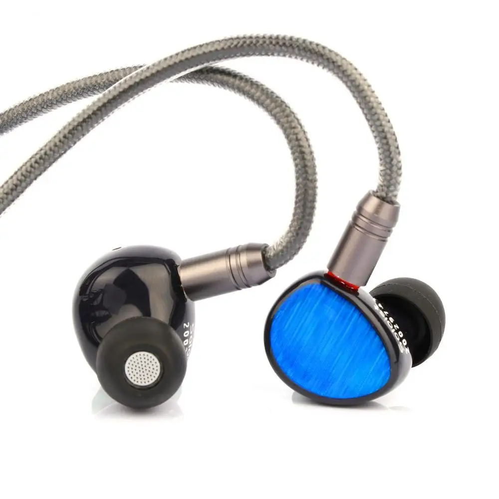 Shuoer Soloist Liquid Silicone Kevlar Driver HiFi Music Monitor In ear Earphones w 6N OCC 2Pin Cable for Audiophiles Musicians