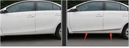 Применяется только для 14-18 Toyota Yaris l body moulding специальное модифицированное формование дверных панелей