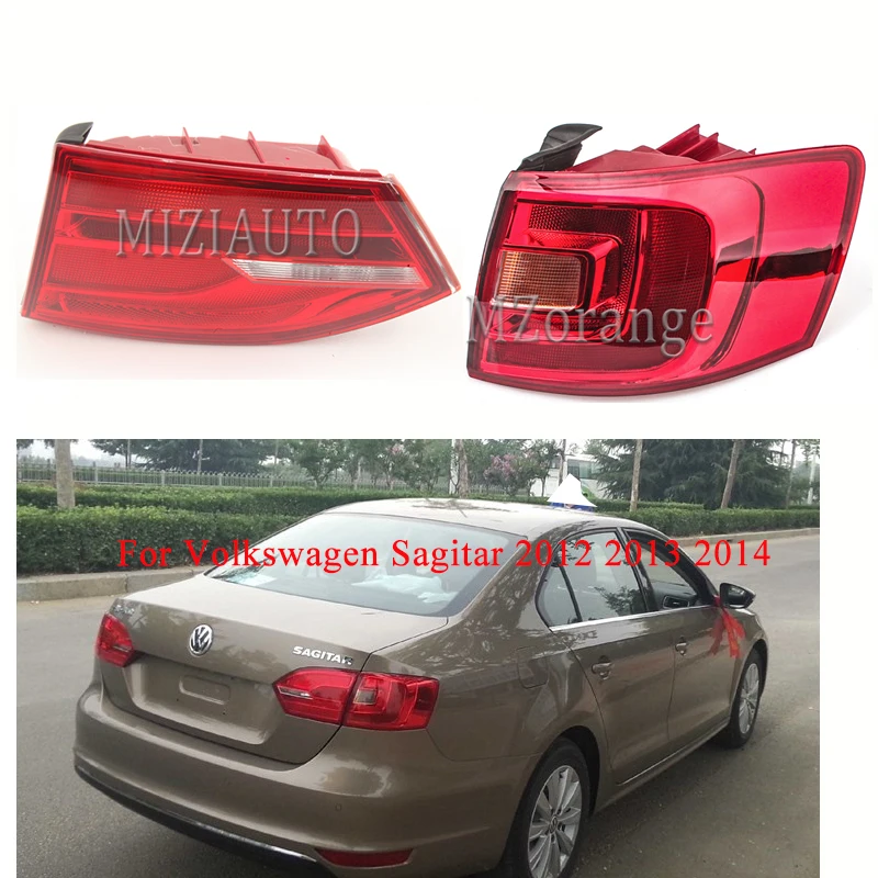 

MIZUAUTO For Volkswagen Sagitar 2012 2013 2014 Warning Rear tail light Warning Light Brake Light Rear Bumper Light Fog lamp