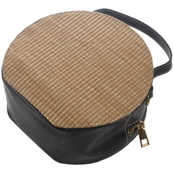 

Round Straw Bags Women Summer Rattan Bag Handmade Woven Beach Cross Body Bag Circle Bohemia Handbag