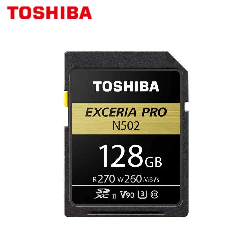 

TOSHIBA SD Card 128GB SDHC Card U3 64GB C10 SDXC V90 UHS-II Memory Card N502 32GB EXCERIA PRO Support 8K video Recording