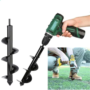 

New Garden Spiral Rod Planting Drill Bit Drill Garden Planting Loose Soil Digging Pit Garden Planting Tools