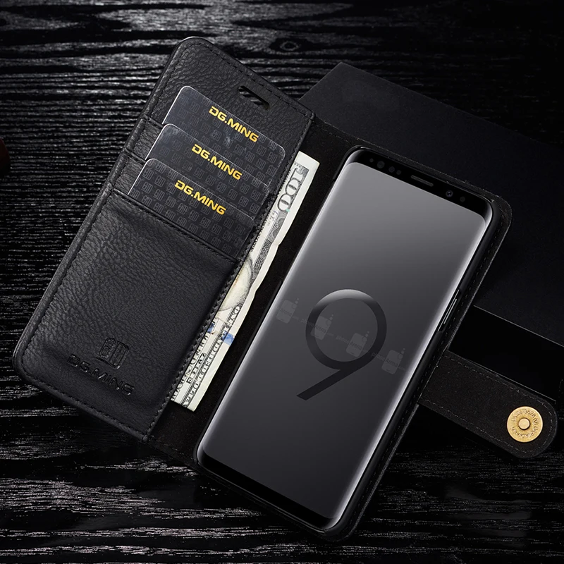 Ультрароскошный кожаный магнитный чехол DG.Ming для Samsung Note10 S8 S9 S10 S20 S21 Plus Note 20