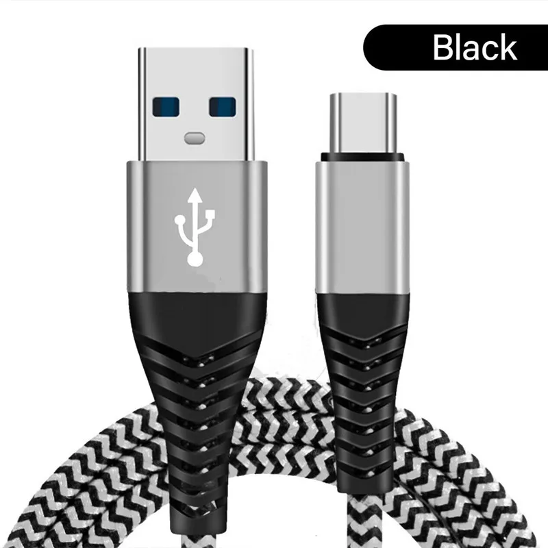 3A Fast Charging Type C Cable Charger Nylon Data Cord Micro USB Cable Android Mobile Phone Cable For Huawei Samsung S20 XiaoMi 9