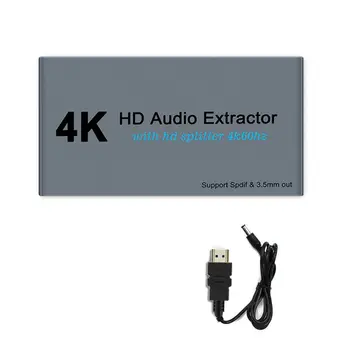 

4K HD Audio Extractors With HD Splitter HD To HD + Audio Converter With SPDIF+3.5mm Stereo Jack HDMI Splitter New