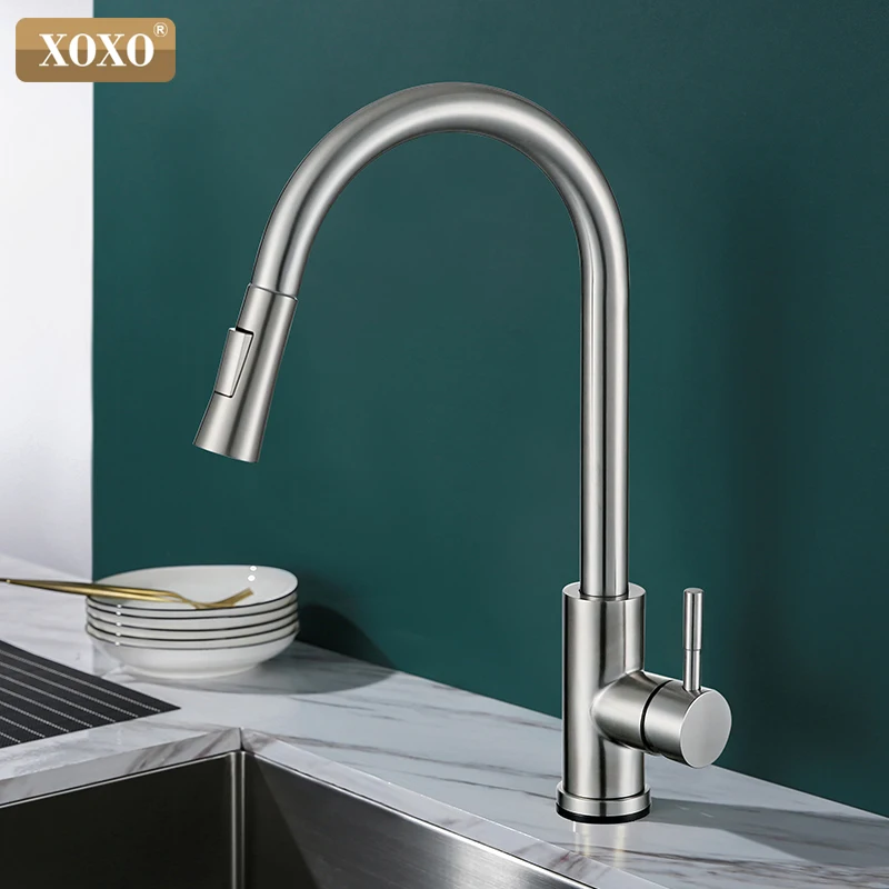  Kitchen Faucet Pull Out Smart Touch Faucet Cold and Hot Brushed Gold torneira cozinha Single hole s - 4000143945581