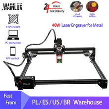 Gravador a laser cnc para metal, módulo de 40w, 30w, 20w, 7w, máquina de corte e gravação em madeira, roteador de moagem