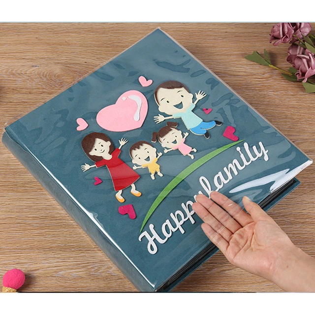 Cartoon Large-capacity Self-adhesive Kids Photo Album scrapbook Generation  DIY Photo Album Child Family Baby Growth Photo Album - AliExpress