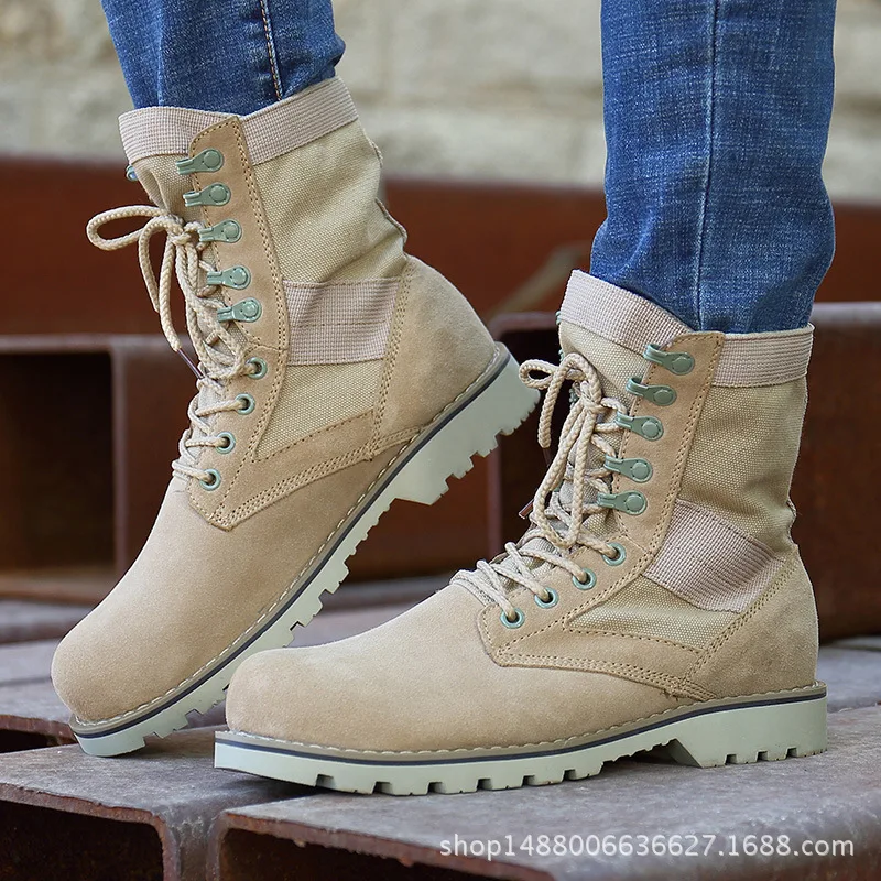 

Wolf Warriors Shoes Winter Combat Boots Hight-top Desert Boots Special Forces Combat Tactical Boots Outdoor Workwear Handsome T