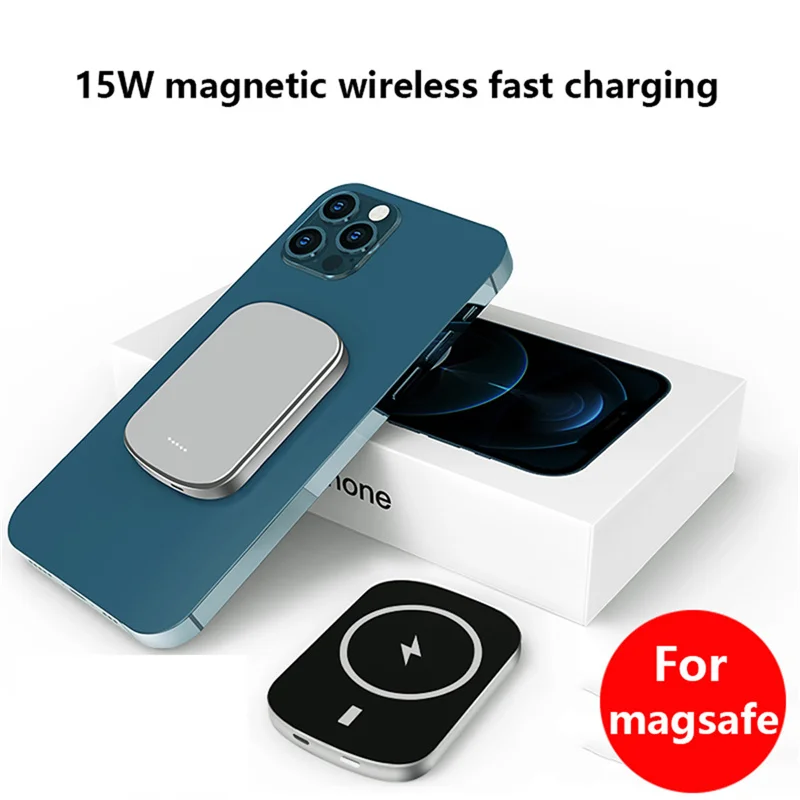 10000mAh Magnetic Wireless 15W Fast charging powerbank For Magsafe Power Bank Charger For iphone 12 Magnet Mobile Phone Battery