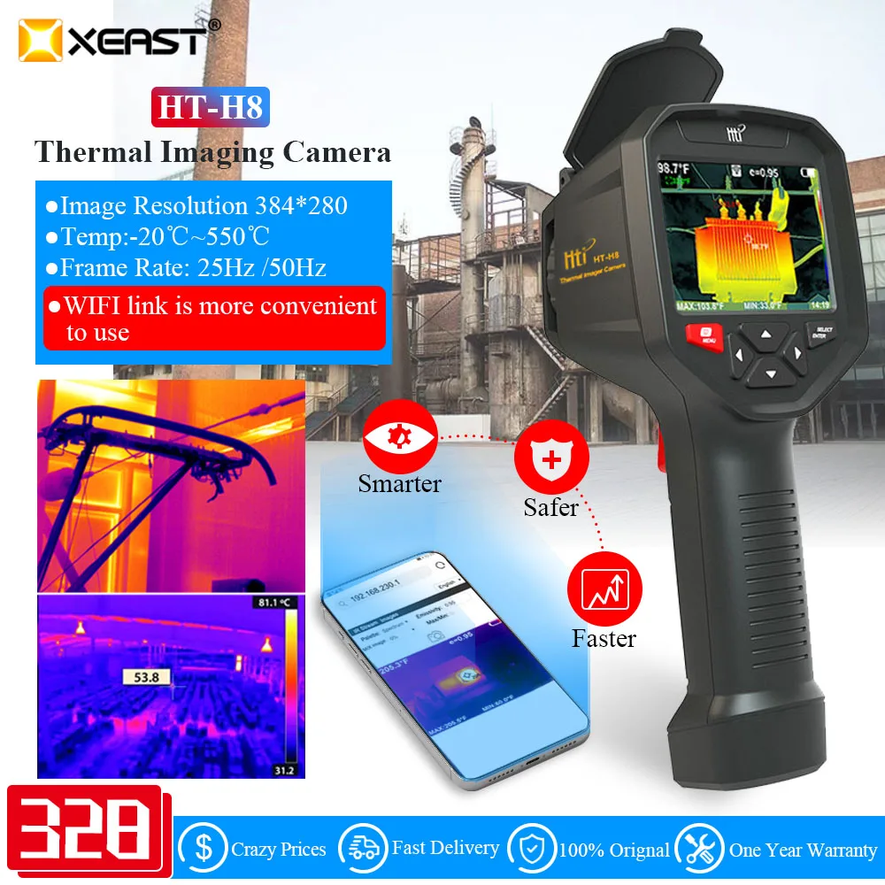 XEAST 2021 HT-H8 WIFI ИК инфракрасный тепловизор камера ручной температуры