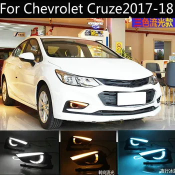 

2Pcs DRL For Chevrolet Cruze 2016 2017 2018 Daytime Running Lights fog lamp cover headlight 12V Daylight signal for Chevy