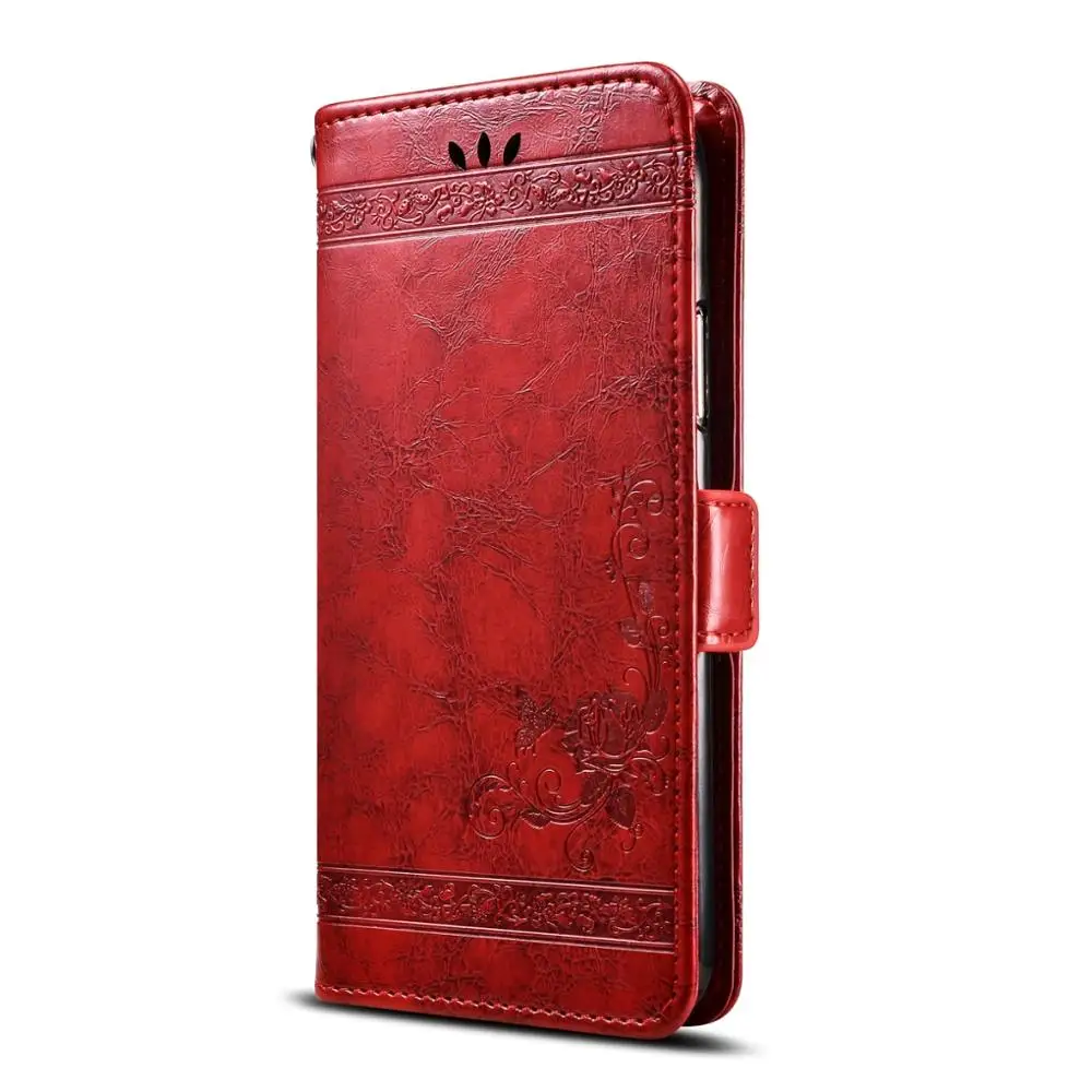 

Wiko Wim Lite Case,[Cash and Card Slots],Vintage Print Leather Wallet Flip Case for Wiko Wim Lite