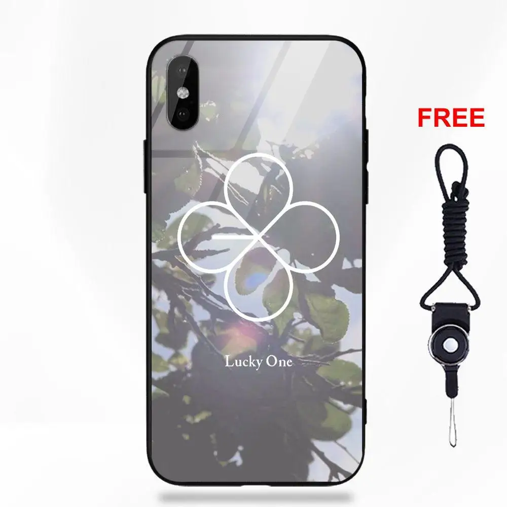 Чехол из закаленного стекла Exo Lucky One для huawei Honor 7X P20 Lite mate 10 Pro для Galaxy S8 S9 Plus Redmi 5 Note 5A 6 стеклянный чехол - Цвет: as picture