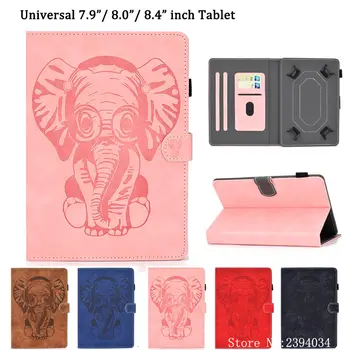 

tablet case 8 inch universal For Huawei Mediapad T3 8.0 Kob-l09 Kob-w09 Cover Funds Elephant Embossed Stand Shell Capa