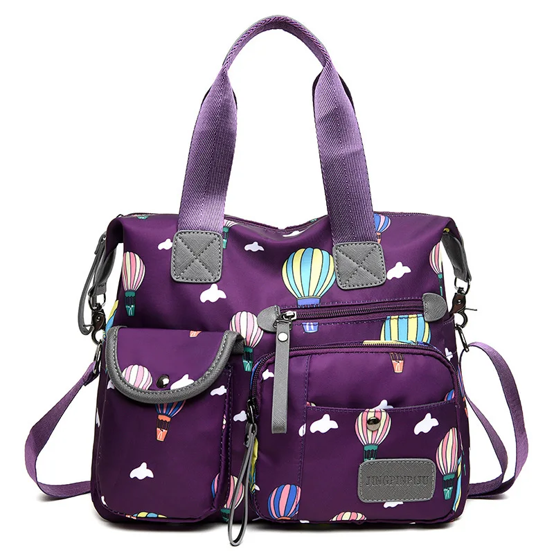 

2019 new printed hot air balloon portable Mummy bag Korean Joker travel women's bag