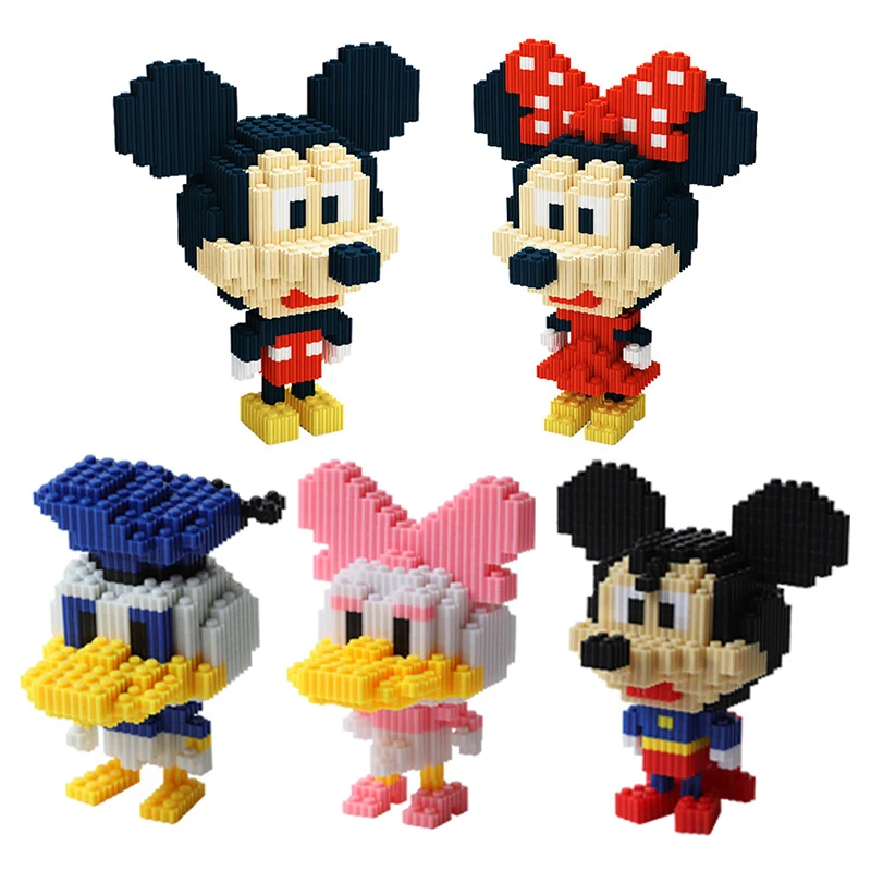 

Disney Cartoon Mickey Minnie anime figurine Model Toy Children's Educational Creative Handmade Diamond Small Particle puzzle