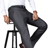 New Arrival Mens Casual Business Pants Men Mid Full Length Soft Trim Brand Trousers Regular Straight Black Grey Large Size 30-40 ► Photo 3/6
