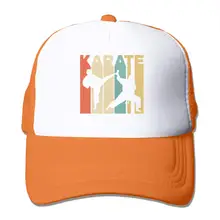 Унисекс Кепка водителя грузовика винтажный Стиль Каратэ Женская Регулируемая сетчатая Кепка новейшая задняя Кепка