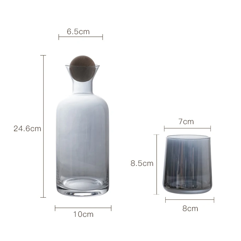 Nordic Style Glass Carafe Water Pitcher With Wood Lid Cold Drinks Tea Jug  Waterkoker Household Drinkware Clear Water Bottle - Water Pots & Kettles -  AliExpress