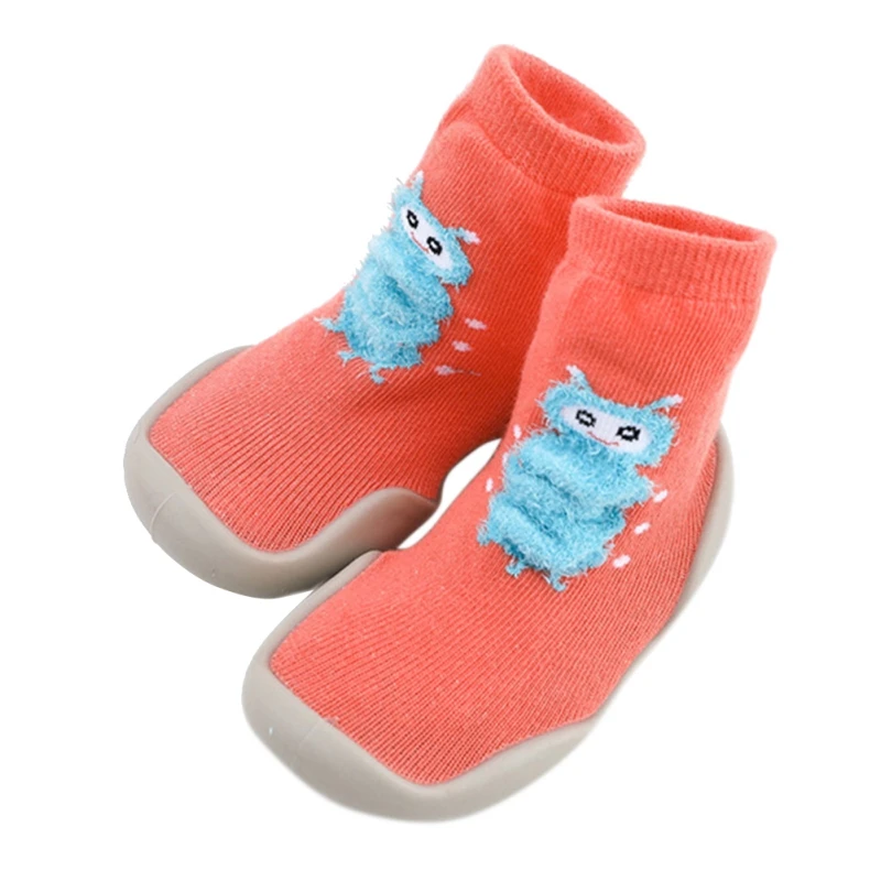 Winter Baby Boys Girls Cotton Cartoon Socks Shoes Warm Anti Slip Floor Walking Soft Soled Shoe 0-3T kids socks shoes