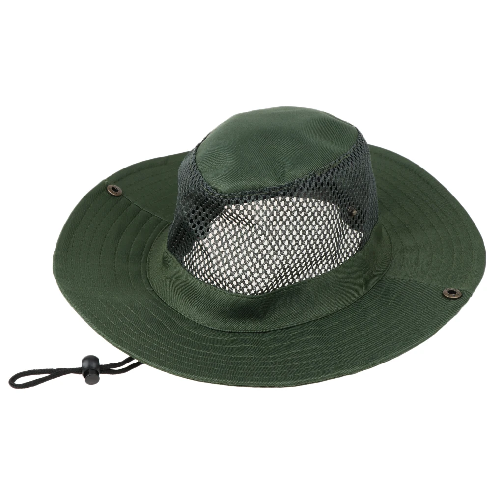 Outdoor Sun Protection Wide Brim Bucket Hat Breathable Boonie Cap for Fishing Boating Hunting Hiking Camping