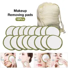 3 шт./16 шт./компл. солнцезащитные очки с бамбуковыми дужками многоразовый органический Ватные диски средство для снятия макияжа с моющиеся чистки микрофибра средство для снятия макияжа с Красота инструменты 3P