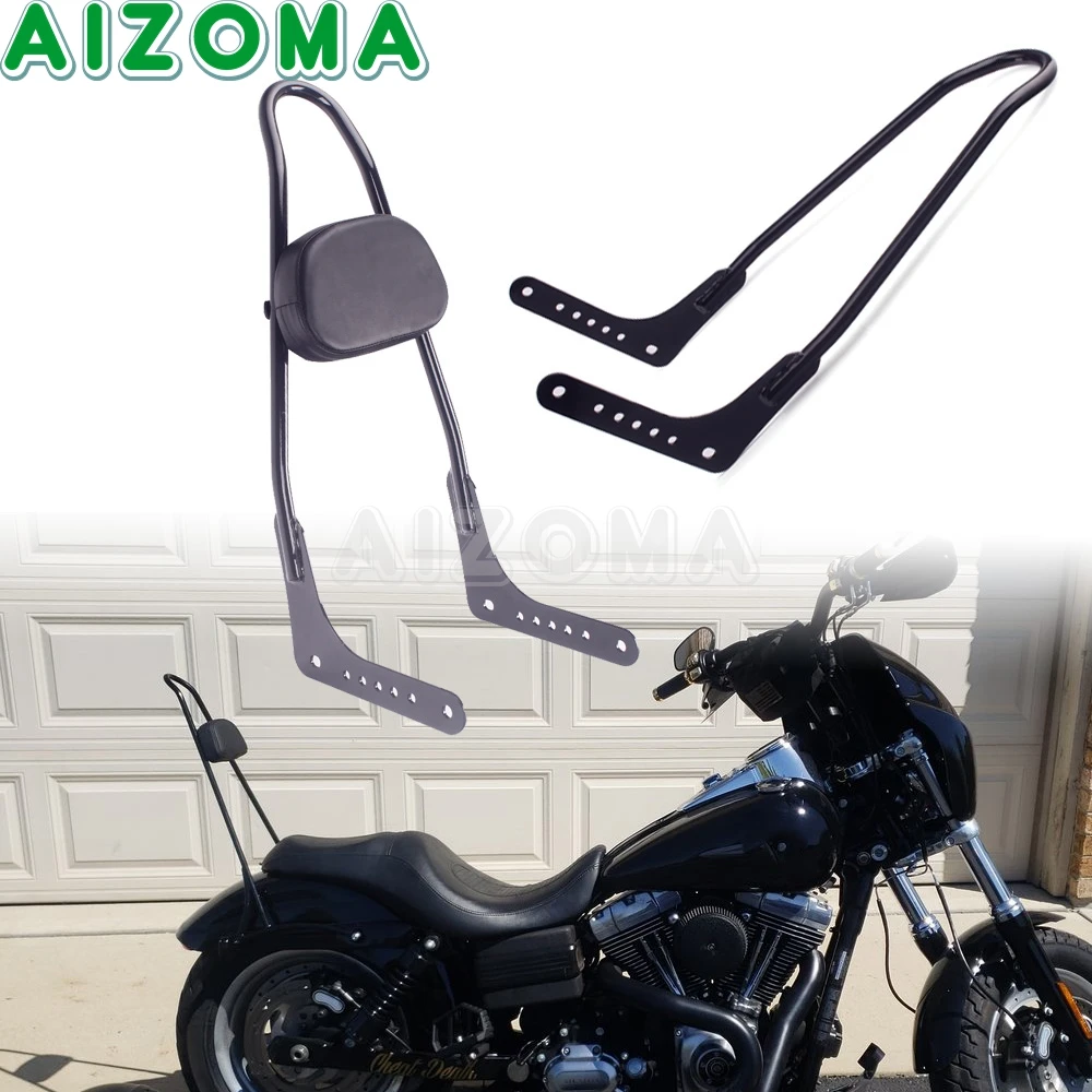 

Motorcycle Rear Passenger Sissy Bar Backrest w/Pad For Harley Deluxe FLDE Softail Slim FLSL Standard FXST Street Bob FXBB 18-21