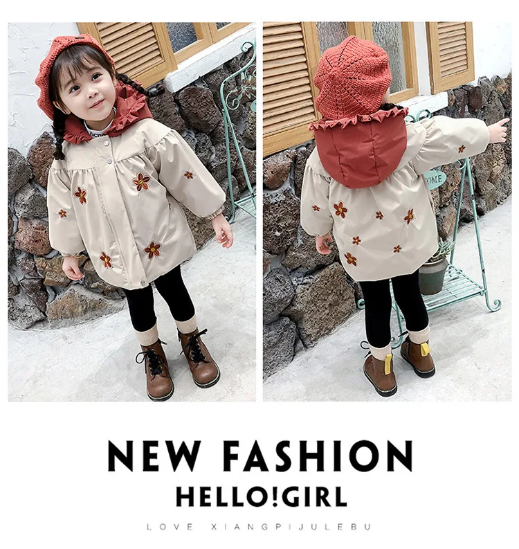 Г. Новая модная заколка-цветок для девочек, одежда зимние теплые пуховики, хлопковые куртки Милая одежда для маленьких девочек стеганая куртка с капюшоном, TZ439