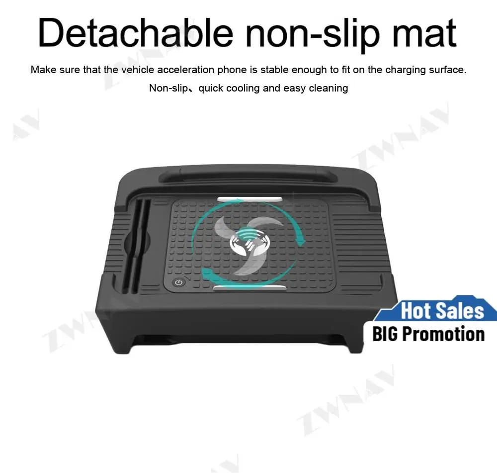 

QI car Infrared Fast wireless charger For Audi Q5L 2018 2019 Infrared Fast Wireless Charging Car Phone Holder for iphone/Samsung