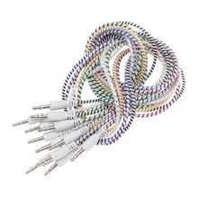 Aux Cable Male to Male Audio Cable 1M Car Audio 3 5mm Jack Plug Male To Male AUX Cable For Headphone MP3 100pcs