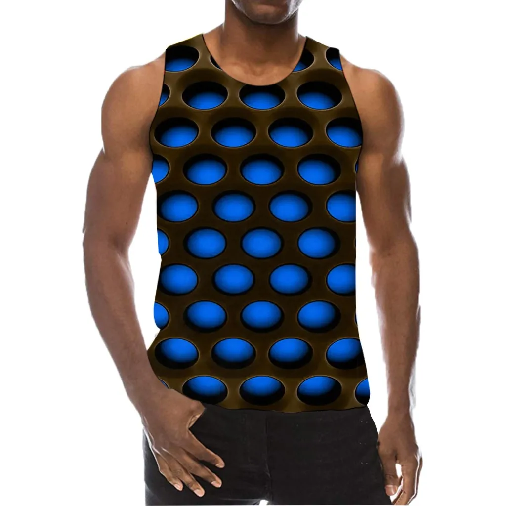 

Men's tank top Summer 3D printed sleeveless O-neck Vest bodybuilding Fashion Comfort mens clothing gym tank top ropa hombre 2019