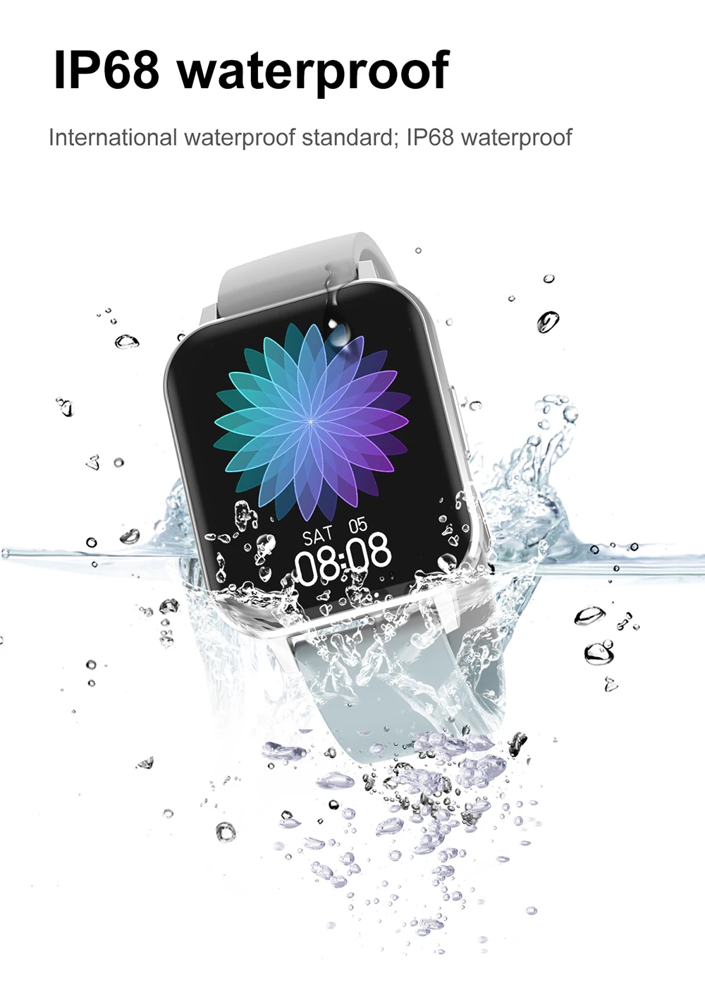DTX ECG Smart Watch 2021 1.78 Inch Big 420*485 HD 2.5D Screen IP68 Waterproof Weather Dual Modes Smartwatch Men Women