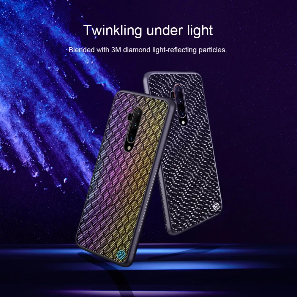 10 шт./лот Nillkin градиентный мерцающий чехол для Oneplus 7T pro мерцающий защитный чехол