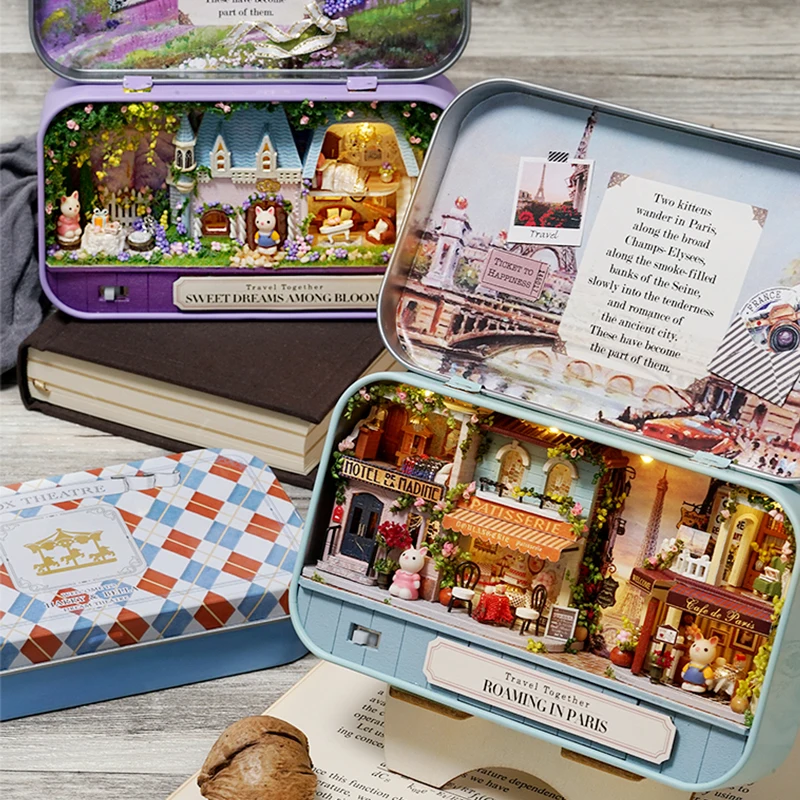 DIY Модель Кукольный дом миниатюрная кукольная мебель светодиодный свет 3D Деревянный мини кукольный домик ручной работы подарок игрушки для детей L023# E