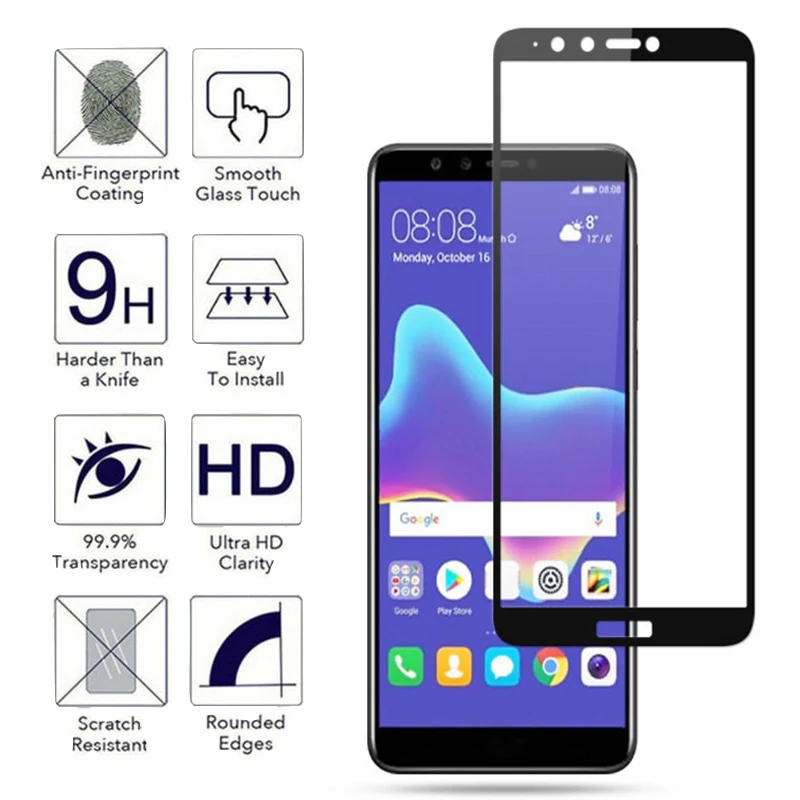 Для huawei y9 стеклянная Защитная пленка для Huawai Y5 lite Y6 Y7 prime y9 Защитная пленка для экрана Y5lite Y6Prime Y 9 7 закаленное стекло