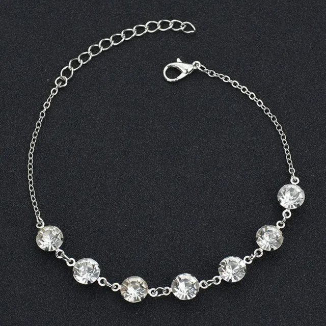 Fashion Crystal Bracelet Gold and Silver Weight Loss Magnetic Therapy Ankle Weight Loss Products Slimming Health Jewelry Silver