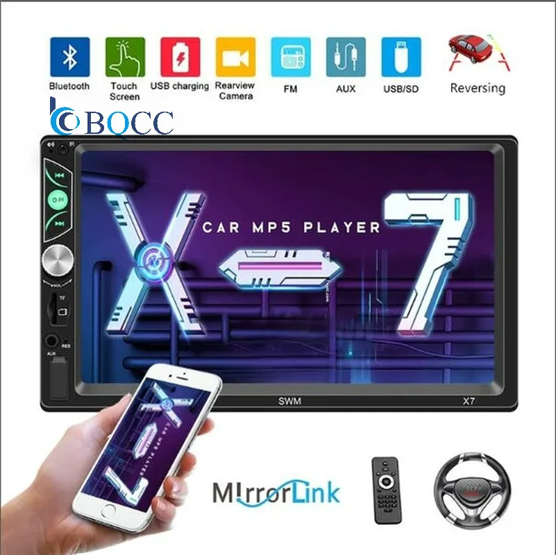 

Car Radio 2 Din Electronics Android Multimedia Stereo Player 7 "MP5 Mirror Link Touch Screen Steering Wheel Control