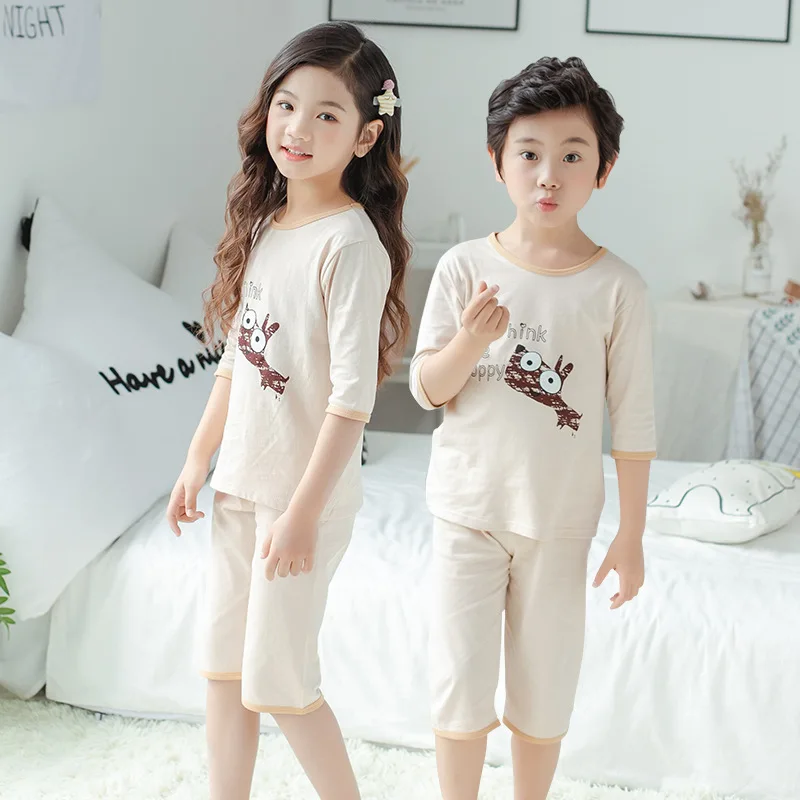 SAILEROAD/Детские пижамы для девочек; пижамы с динозавром из мультфильма для маленьких мальчиков и девочек; pijama infantil; детские пижамы; летняя Милая одежда для сна - Цвет: Черный