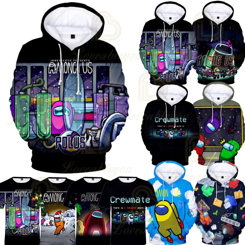 

Among Us aMogus 3D Printed Hoodie Men and Women 8 To 19 Years Kids Sweatshirt Battles Cartoon Tops Teen Clothes Shooter Game